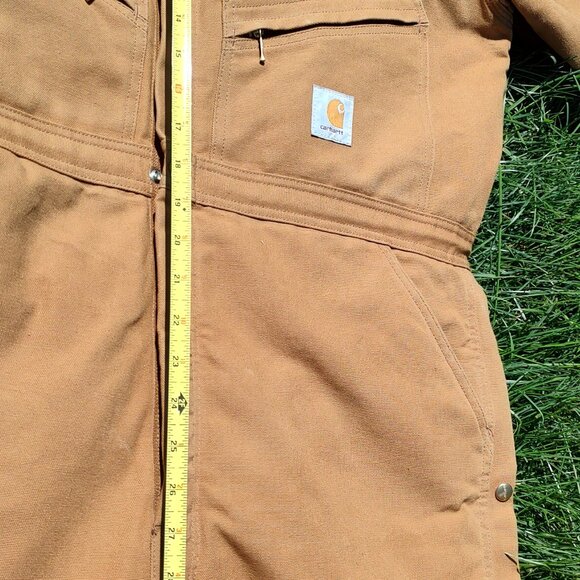Men Carhartt Coveralls Insulated Duck Red Lining 2XL Chest 48" Inseam 28" - Picture 14 of 14